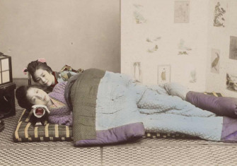 'The Girls in Bed', Japan c.1870. Rijksmuseum.