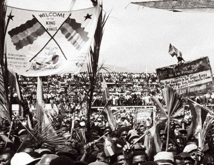 Rastafari await the  arrival of Haile Selassie I at Palisadoes Airport, Kingston, Jamaica,  21 April 1966.