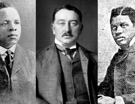 Solomon Tshekisho Plaatje, Cecil Rhodes and John Tengo Jabavu, c. 1881-1900. National Library of South Africa, Cape Town.