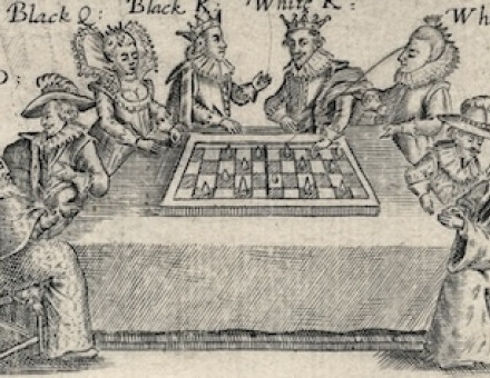 Original title page for A Game at Chess, 1624. Folger Shakespeare Library. Public Domain.