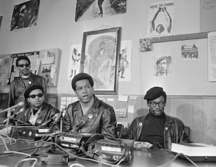 Black Panthers press conference, 21 January 1969. University of California, Los Angeles. Library. Department of Special Collections. Public Domain.